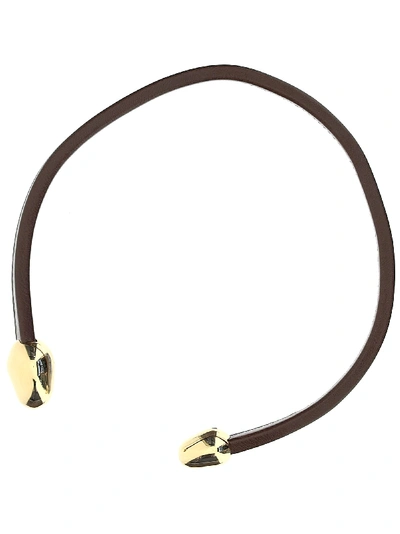 Shop Bottega Veneta Necklace In Bark