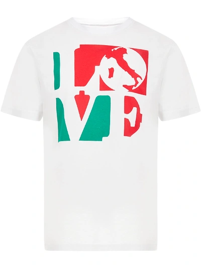 Shop Hydrogen Love Italia T-shirt In White