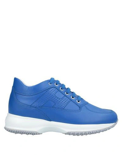 Shop Hogan Woman Sneakers Blue Size 8 Soft Leather