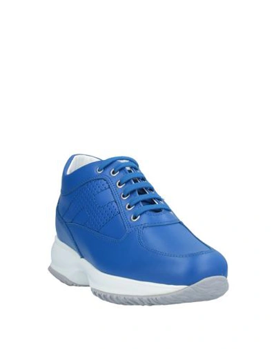 Shop Hogan Woman Sneakers Blue Size 8 Soft Leather