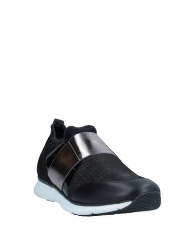 Shop Hogan Woman Sneakers Black Size 5.5 Soft Leather, Textile Fibers