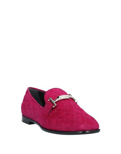 Shop Tod's Loafers In Mauve
