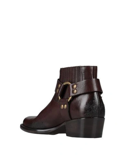 Shop Maje Ankle Boots In Dark Brown