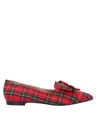 Shop Pollini Loafers In Red