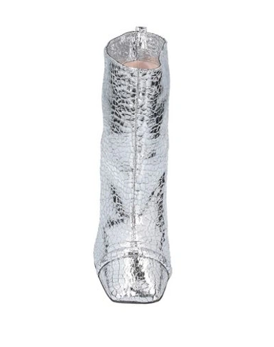 Pollini Ankle Boots In Silver