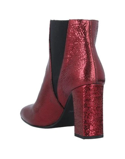Pollini Ankle Boots In Maroon