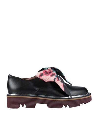 Shop Pollini Laced Shoes In Black