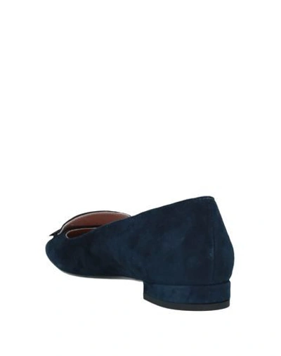 Shop Pollini Loafers In Dark Blue
