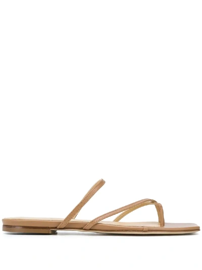 Shop Aeyde Marina Strappy Sandals In Neutrals