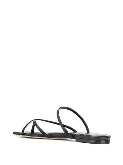 Shop Aeyde Marina Flat Sandals In Black