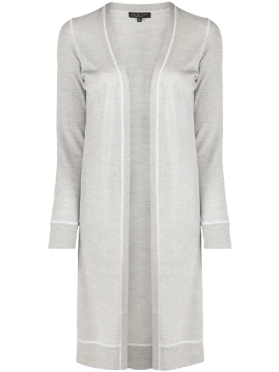 Shop Rag & Bone Knitted Long Sleeve Cardigan In Grey
