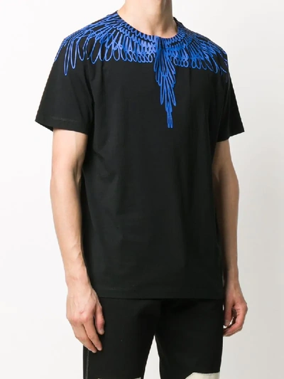 Shop Marcelo Burlon County Of Milan Wings Print T-shirt In Black