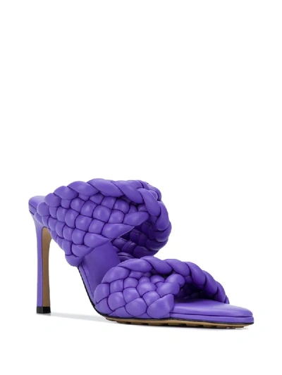 Shop Bottega Veneta Bv Curve Sandals In Purple