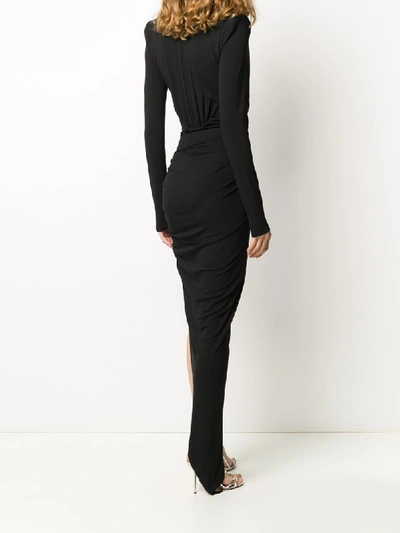 Shop Alexandre Vauthier High Slit Dress In Black