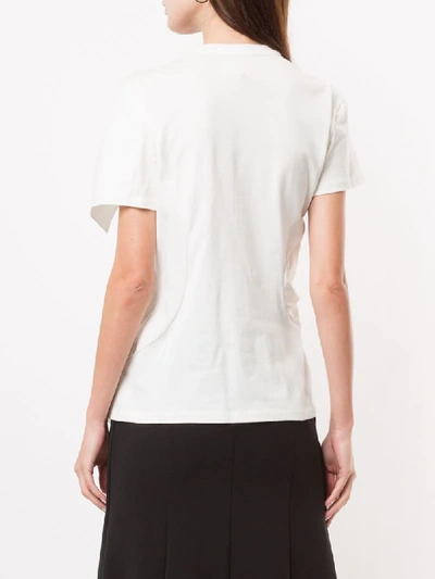 Shop Akira Naka Knot-detail T-shirt In White
