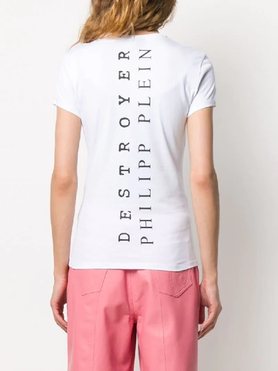 Shop Philipp Plein Rock Band T-shirt In White
