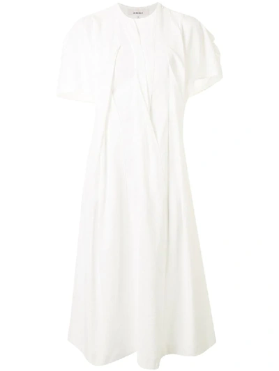 Shop Akira Naka Flared Wide-sleeves Dress In White