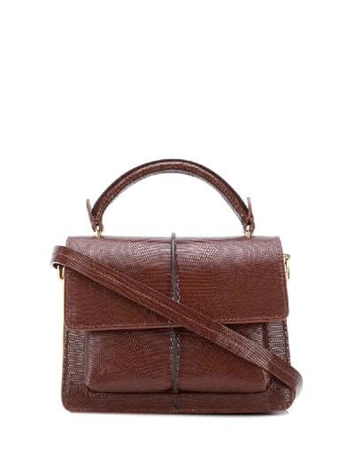 Shop Marni Attache Crossbody Bag In Brown