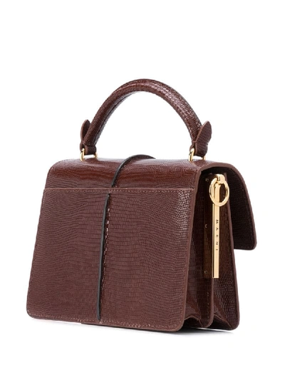 Shop Marni Attache Crossbody Bag In Brown