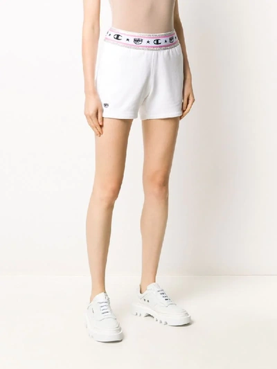 Shop Chiara Ferragni X Champion Shorts In White