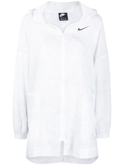 Shop Nike Transparent Rain Jacket In White