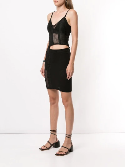 Shop Ann Demeulemeester Asymmetric Cut-out Dress In Black