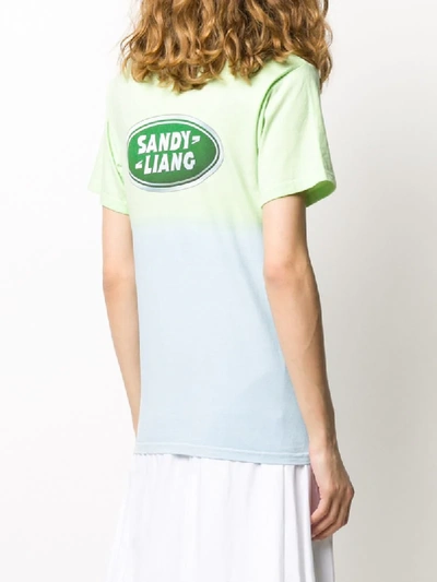 Shop Sandy Liang Dippy Logo T-shirt In Green