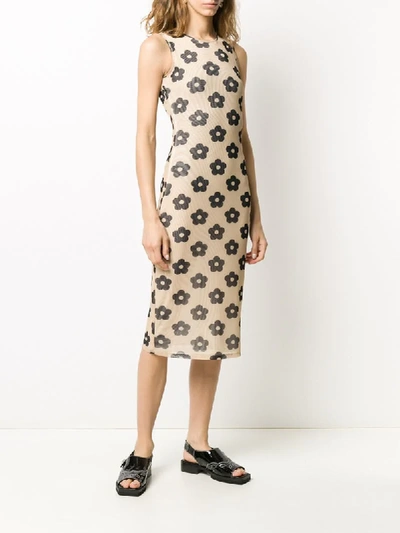 Shop Sandy Liang Mama Floral-print Dress In Neutrals