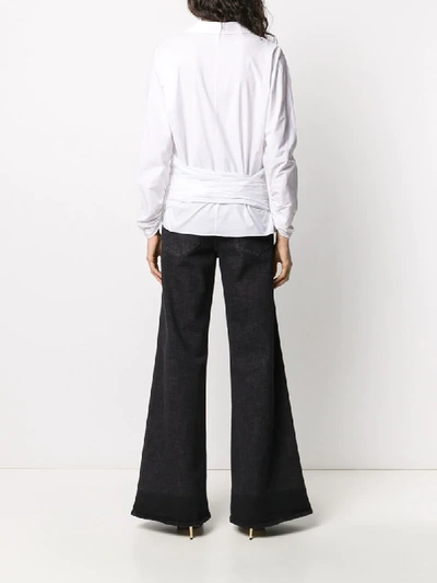 Dorothee Schumacher Asymmetric Long-sleeve Blouse In White
