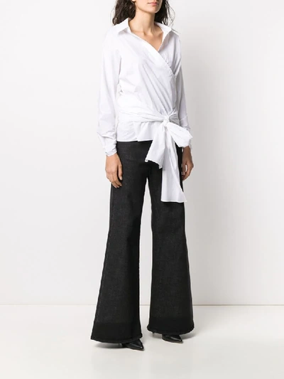 Dorothee Schumacher Asymmetric Long-sleeve Blouse In White