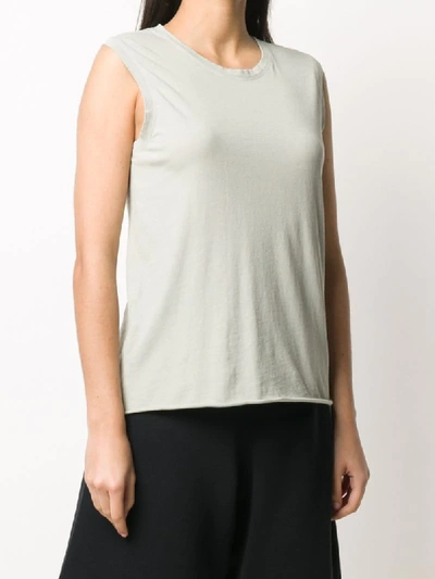 Shop Raquel Allegra Cap Sleeve Tank Top In Grey