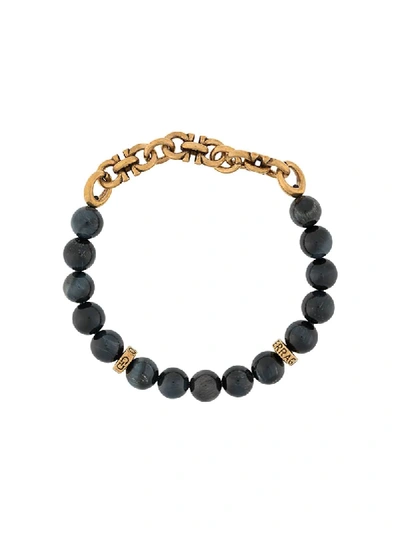 Shop Ferragamo Gancini Chain Bracelet In Black