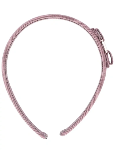 Shop Ferragamo Bow Detail Headband In Pink