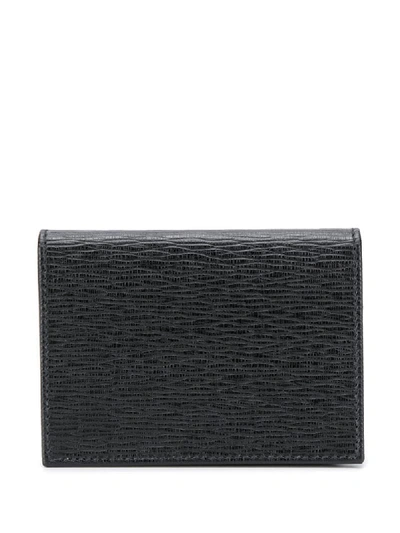 Shop Ferragamo Gancini Textured Cardholder In Black