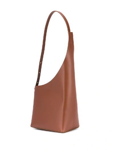 Shop Aesther Ekme Demi-lune Asymmetric Shoulder Bag In Brown