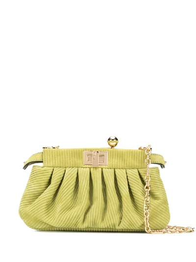 Shop Fendi Peekaboo Click Shoulder Bag In Green