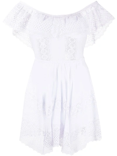 Shop Charo Ruiz Vaiana Embroidered Dress In White