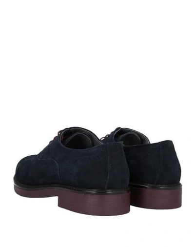 Shop Pollini Lace-up Shoes In Dark Blue