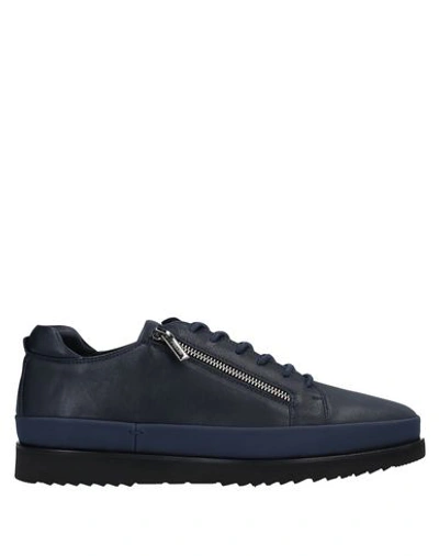 Shop Pollini Sneakers In Dark Blue