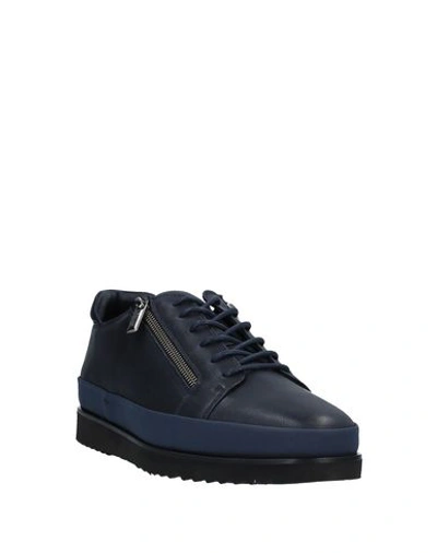 Shop Pollini Sneakers In Dark Blue