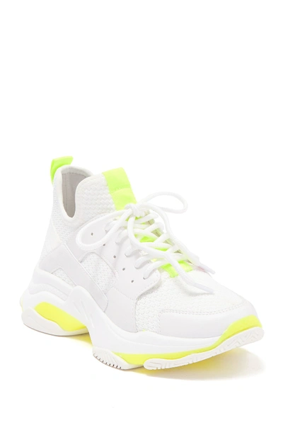 Shop Steve Madden Arelle Exaggerated Sole Sneaker In Ylw Neon