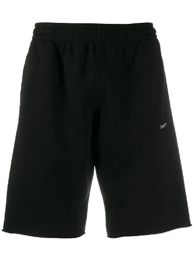 Shop Off-white Chainsaw Worker Sweat Shorts In Black