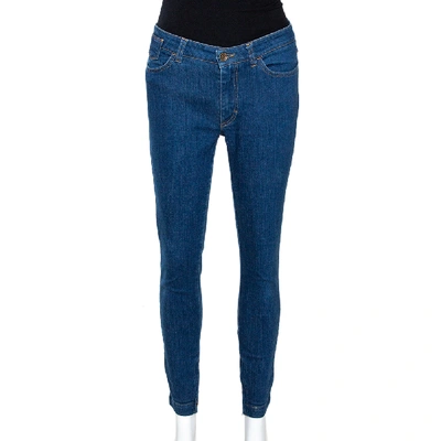 Pre-owned Dolce & Gabbana Indigo Denim Audrey Skinny Jeans M In Blue