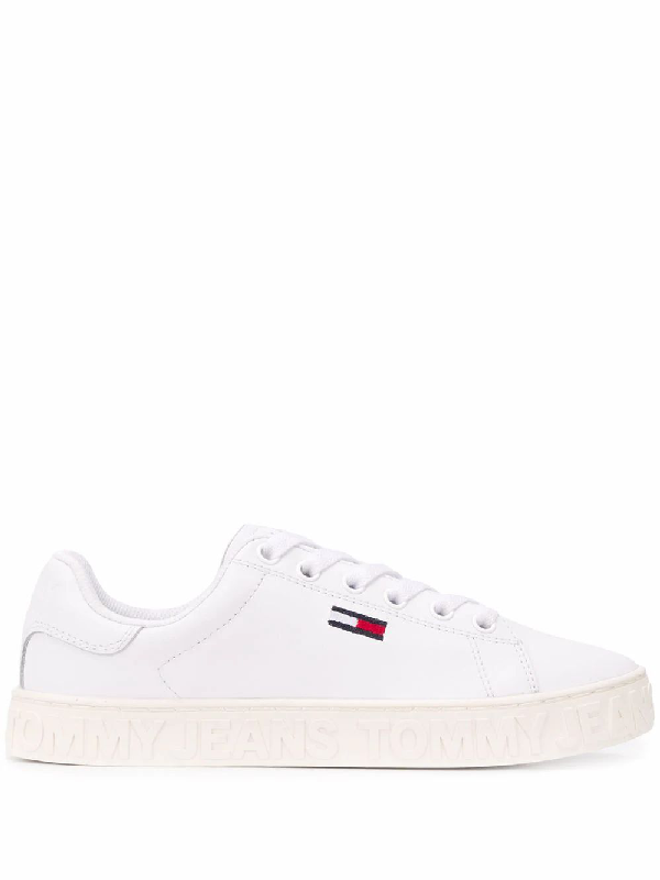 tommy hilfiger white leather shoes