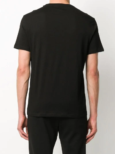 Shop Armani Exchange New York Skyline Printed T-shirt In Black