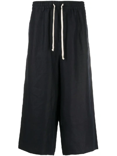 Shop Société Anonyme Drawstring Cropped Trousers In Blue