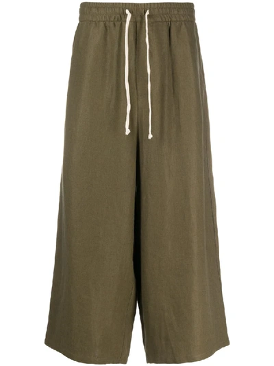 Shop Société Anonyme Cropped Drawstring Trousers In Green