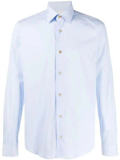Shop Paul Smith Formal Long-sleeved Shirt In Blue