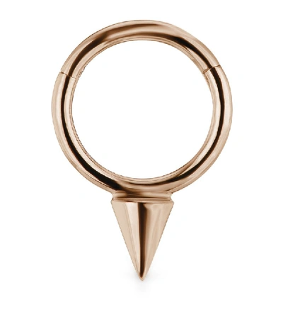 Shop Maria Tash Single Spike Hoop Earring (6.5mm) In Rose Gold