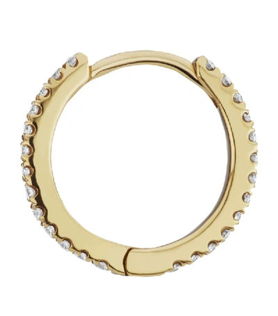 Shop Maria Tash Diamond Eternity Single Hoop Earring (9.5mm) In Gold
